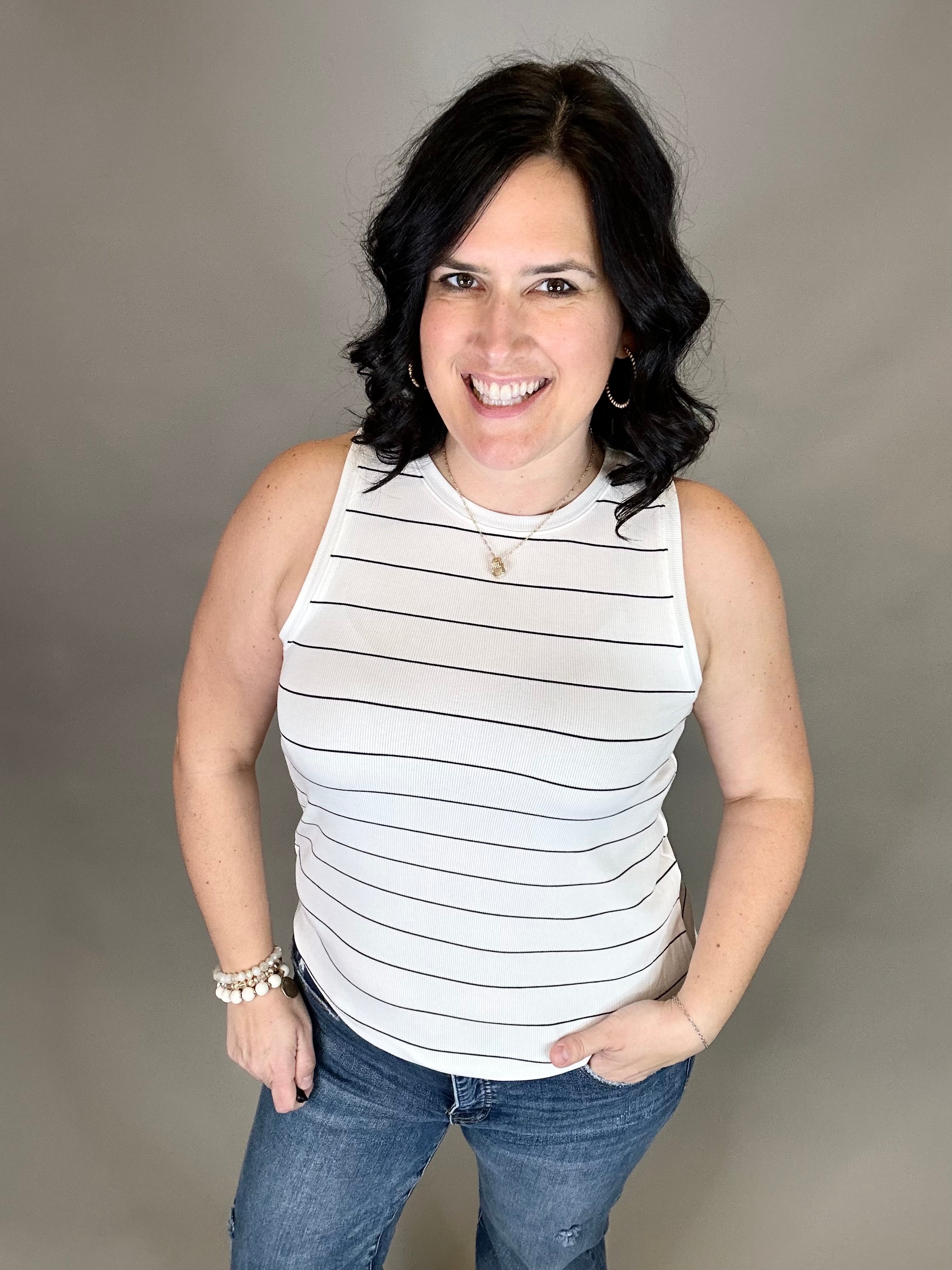 White Black Sinclair Tank Tops- Tanks THREAD & SUPPLY