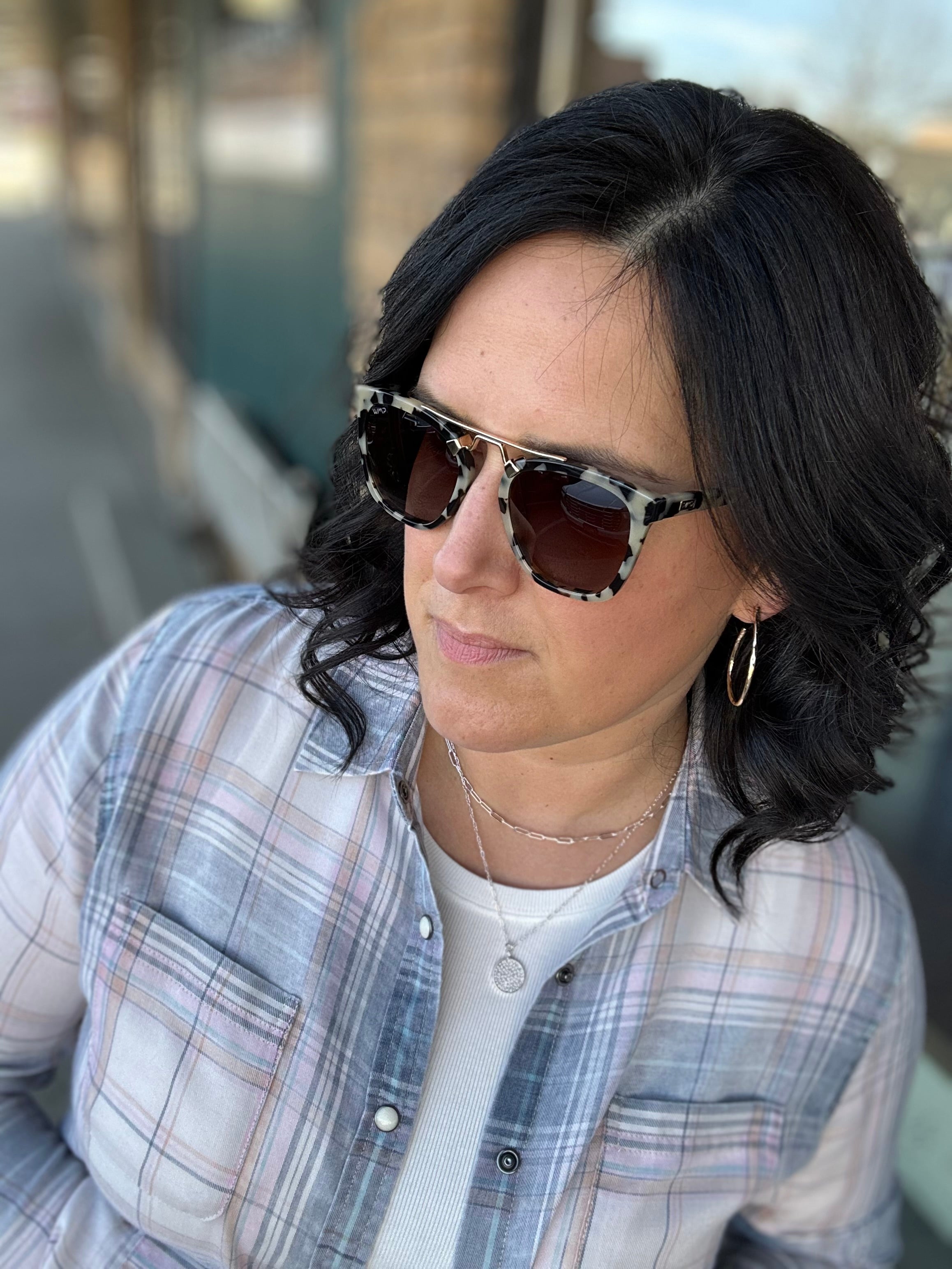 Demi Polarized Square Sunglasses Beige Tortoise/Brown Lens Accessories- Sunglasses Wear Me Pro Wholesale