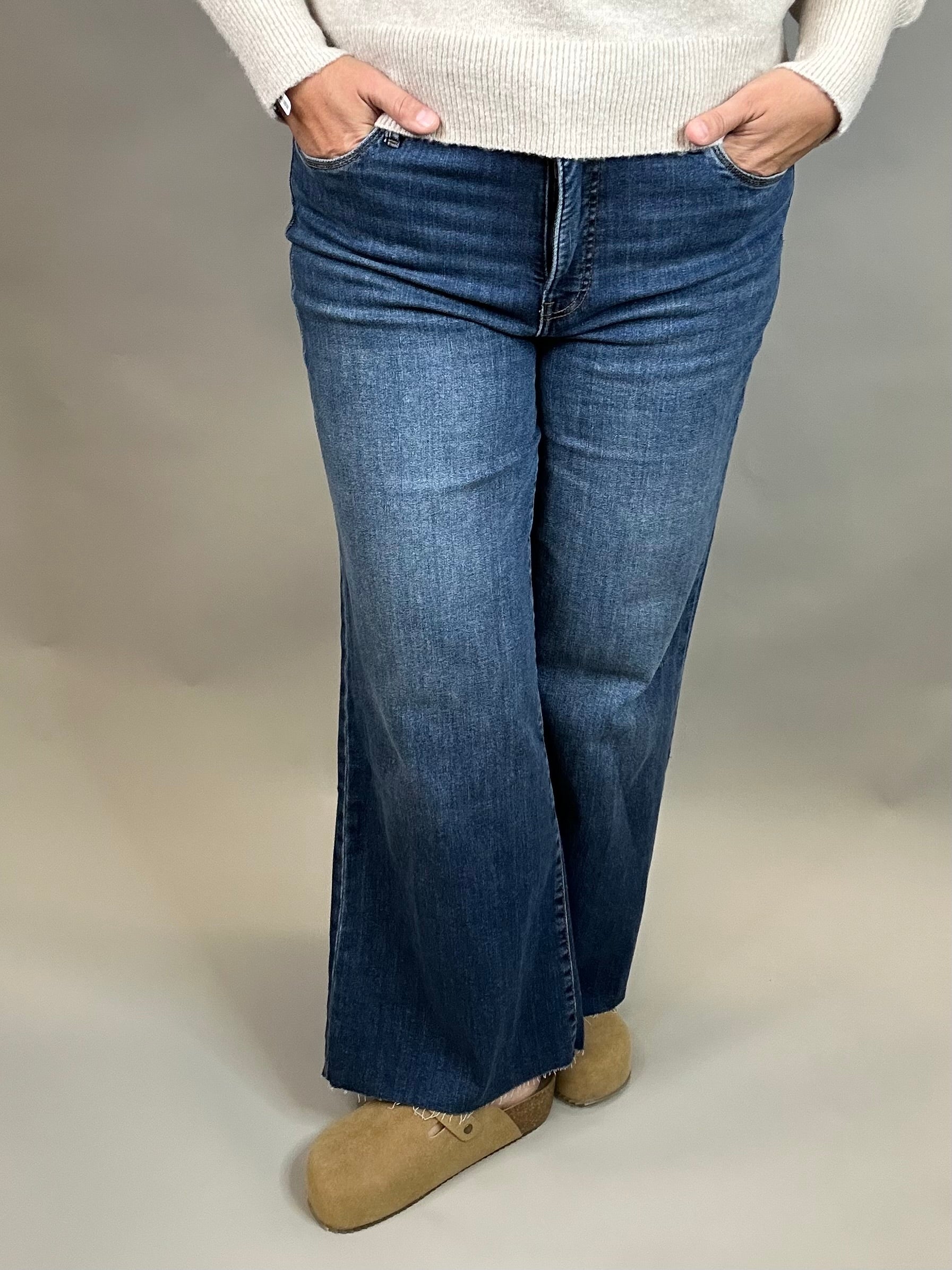 Inexhaustible Dark Wash Meg Jeans Bottom- Pants KUT FROM THE KLOTH