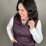 Deep Plum Pacific Puffer Vest Outerwear - Vest STORM CREEK