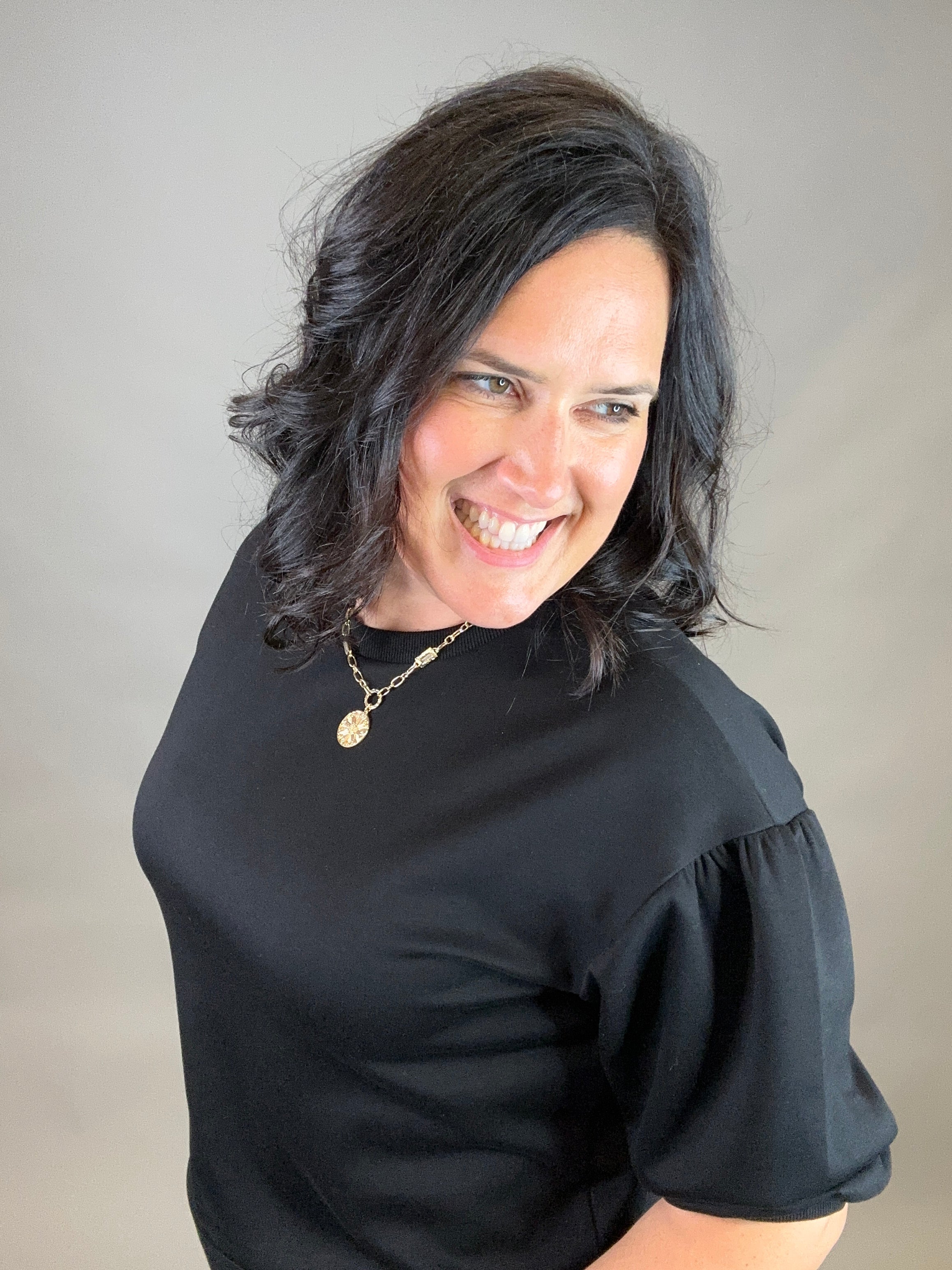 Black Peasant Sweatshirt Top Top - Sweatshirt JODIFL