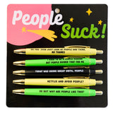 People Suck Pen Set Home-Stationery FUN CLUB