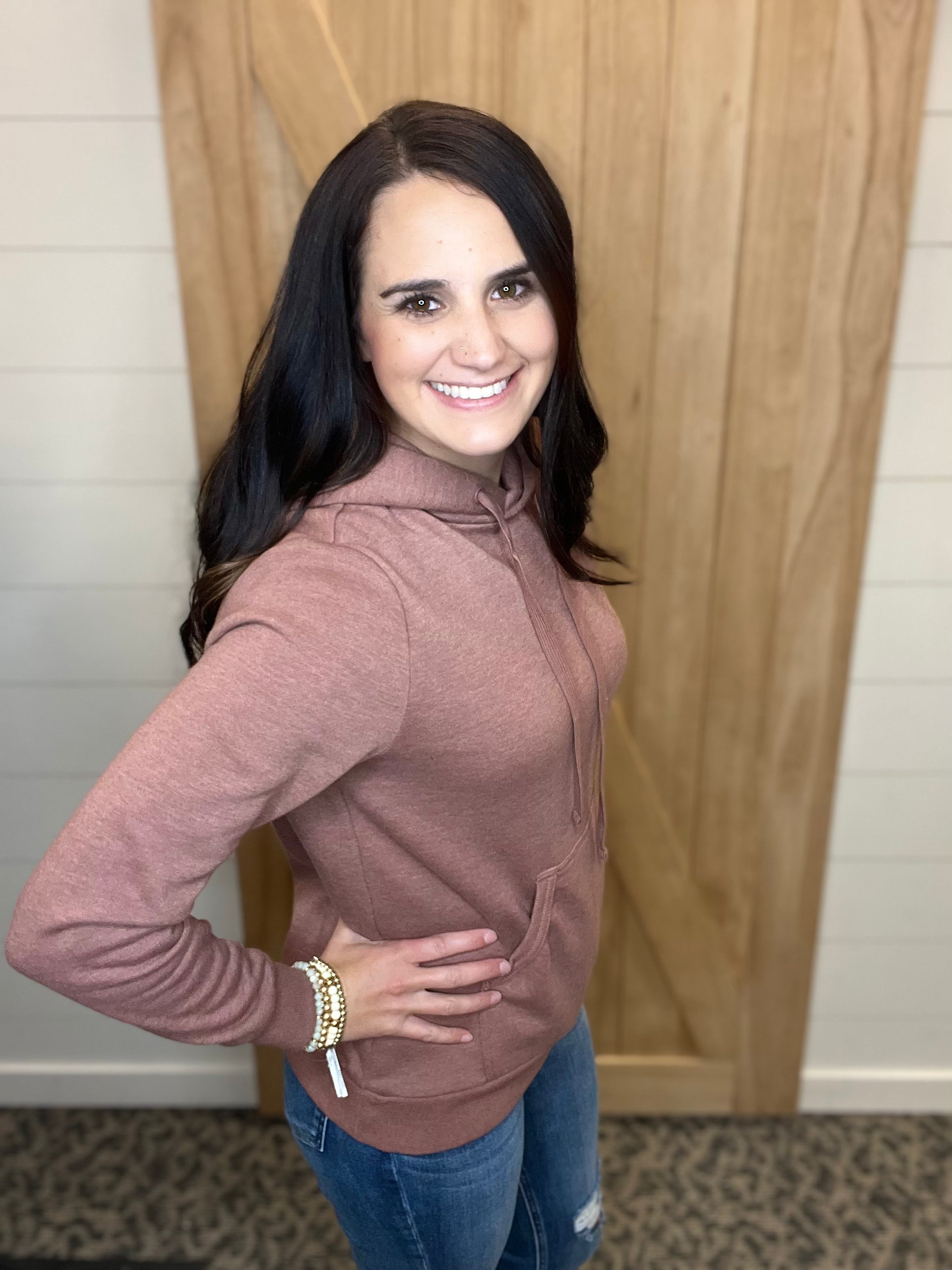 Light Brown Lucy Hoodie Top - Sweatshirt THREAD & SUPPLY