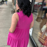 Magenta Liz Tiered Dress Dresses DEAR SCARLETT