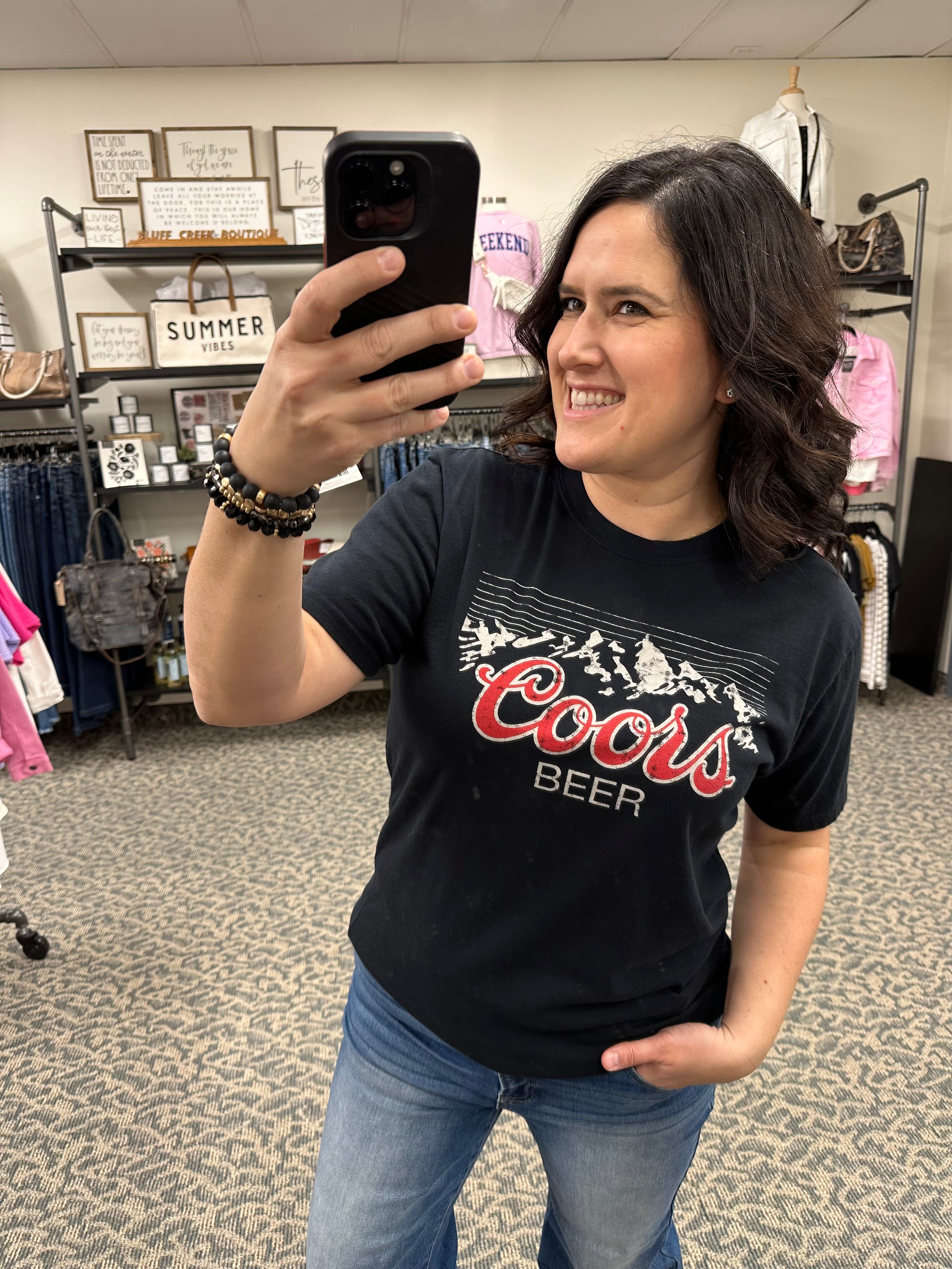 Coors Black Tee Tops- Tees AMERICAN NEEDLE