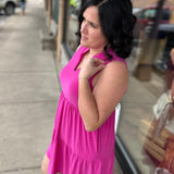 Magenta Liz Tiered Dress Dresses DEAR SCARLETT