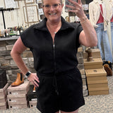 Black Valentine Romper Jumpsuit THREAD & SUPPLY