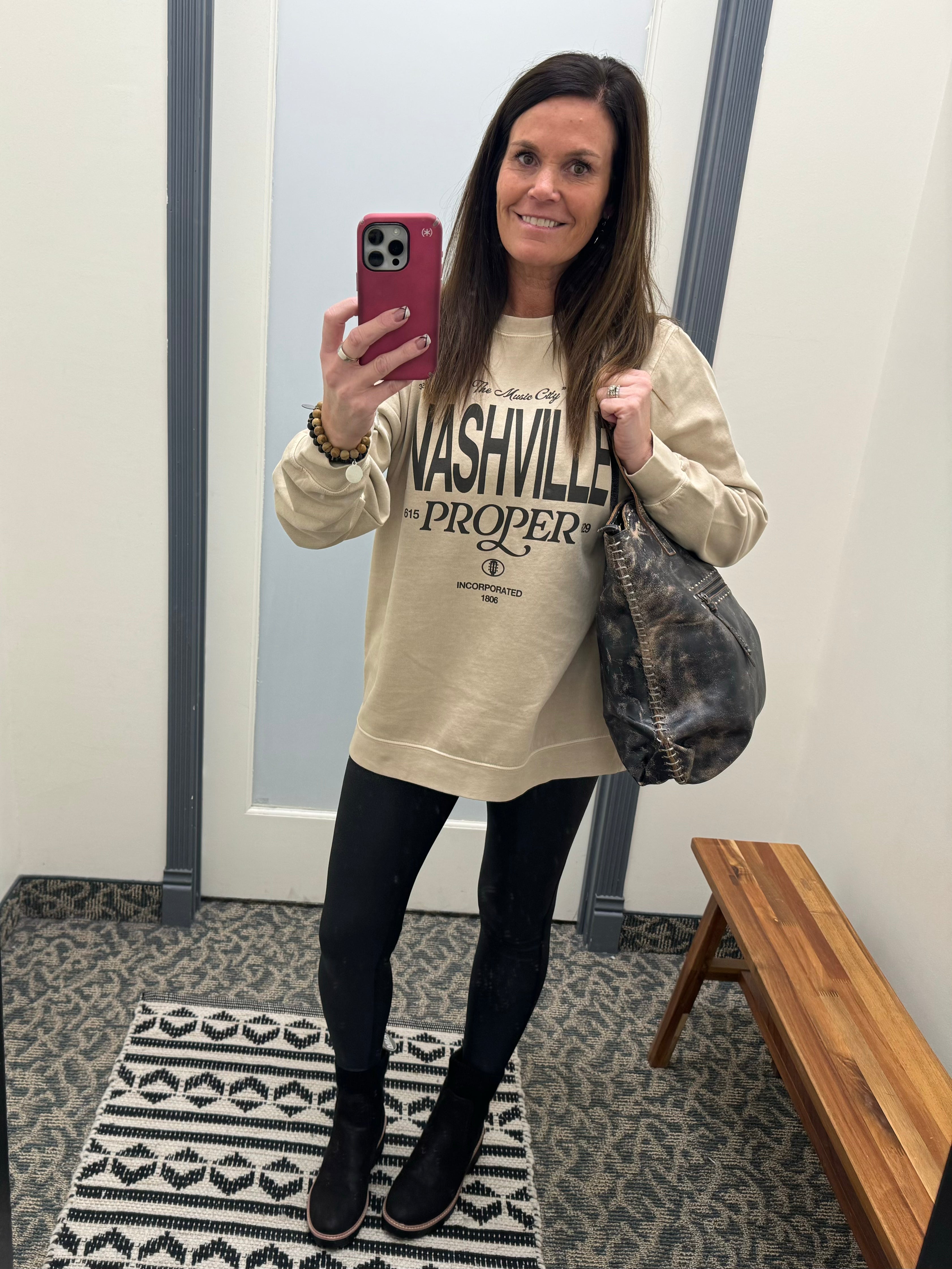 Sand Nashville Proper Sweatshirt Top - Sweatshirt GIRL DANGEROUS