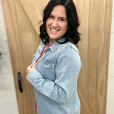 Denim Striped Pippin Jacket Outerwear- Jackets THREAD & SUPPLY