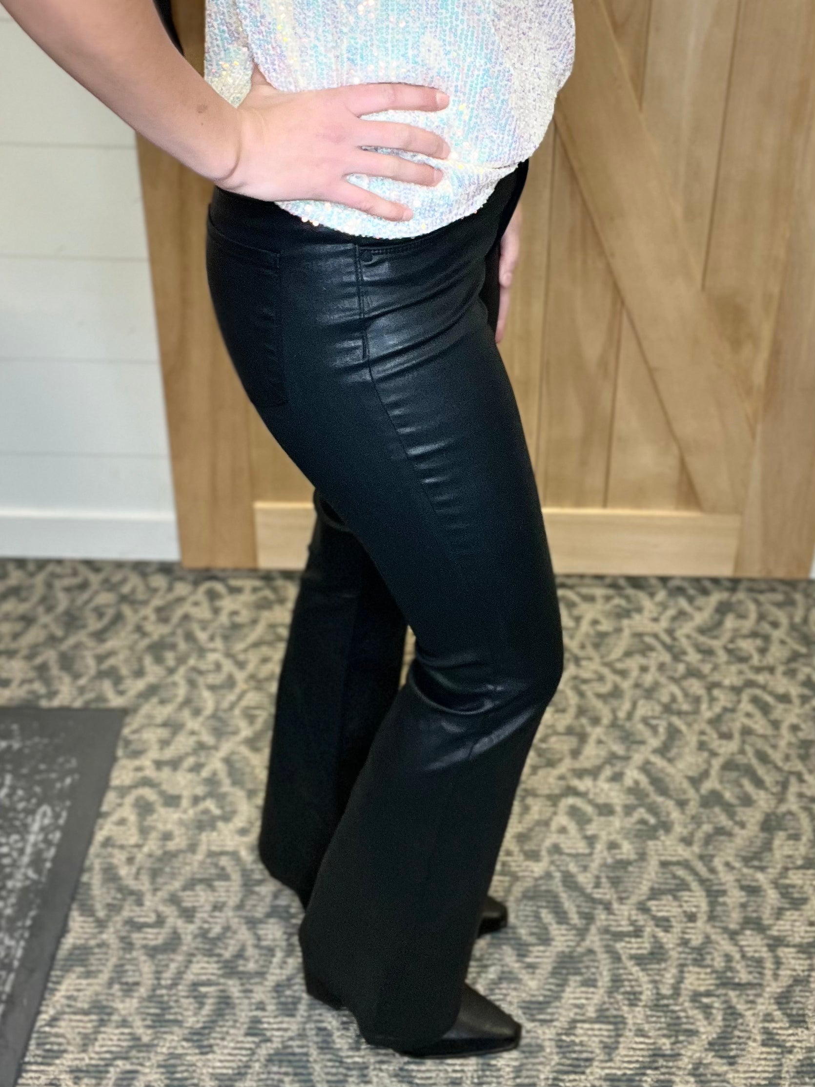 Ana HR FA Flare (Black- coated) KUT jeans KUT FROM THE KLOTH
