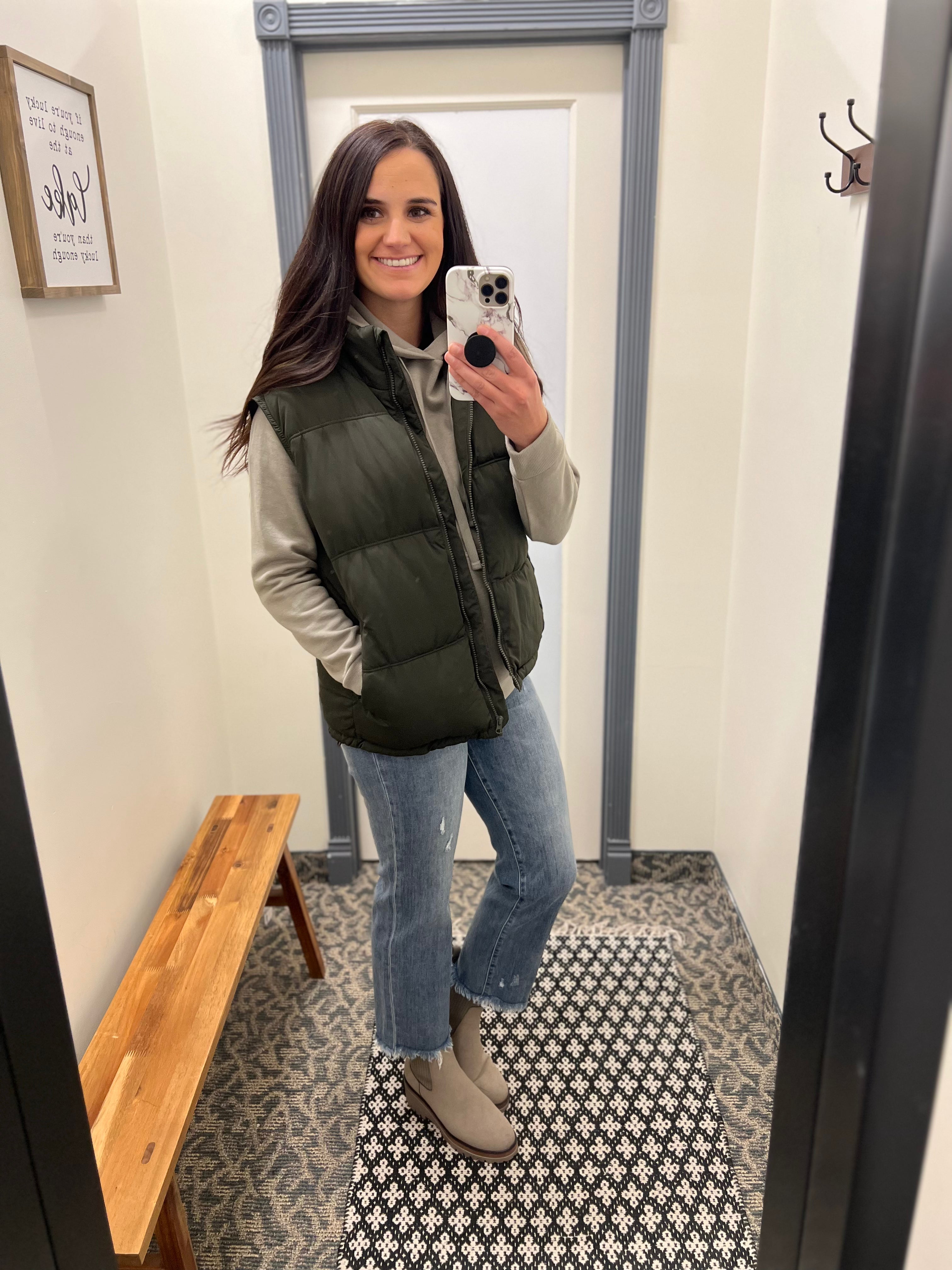 Light Olive Lucy Hoodie Top - Sweatshirt THREAD & SUPPLY