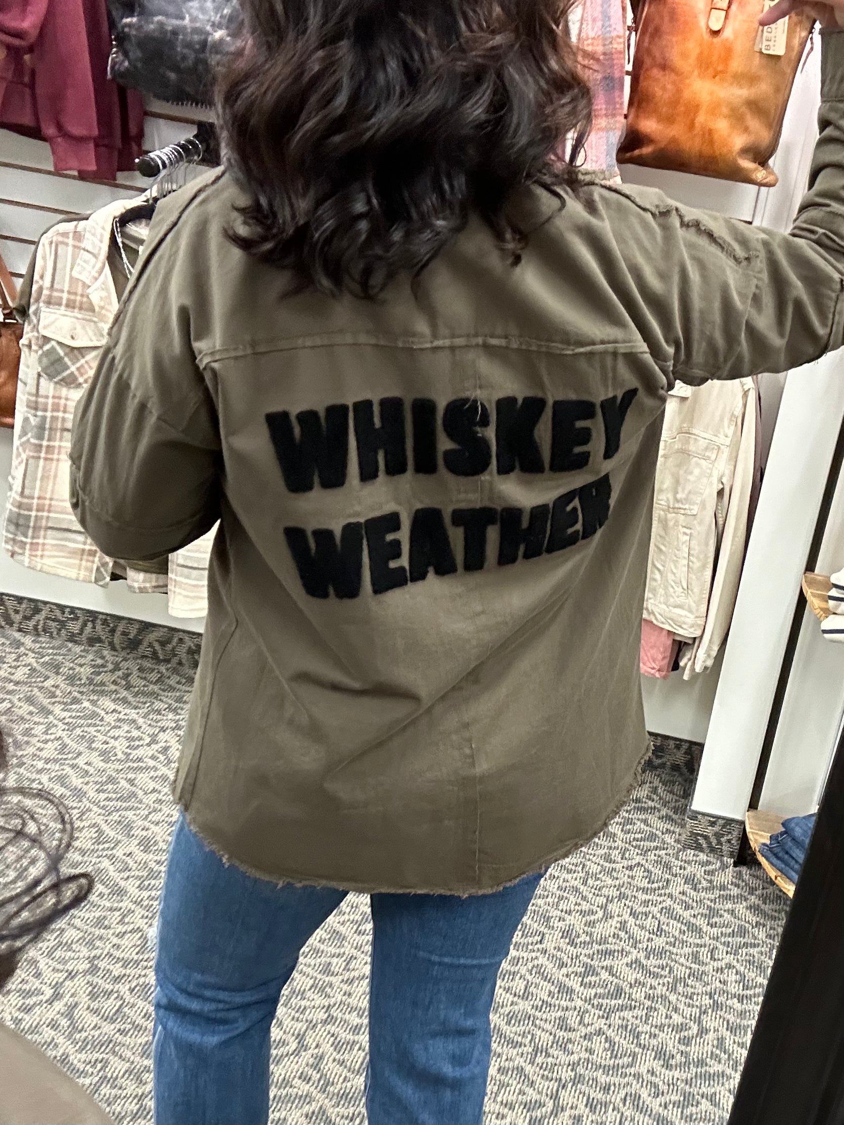 Olive Whiskey Weather Shacket Outerwear- Jackets PANACHE