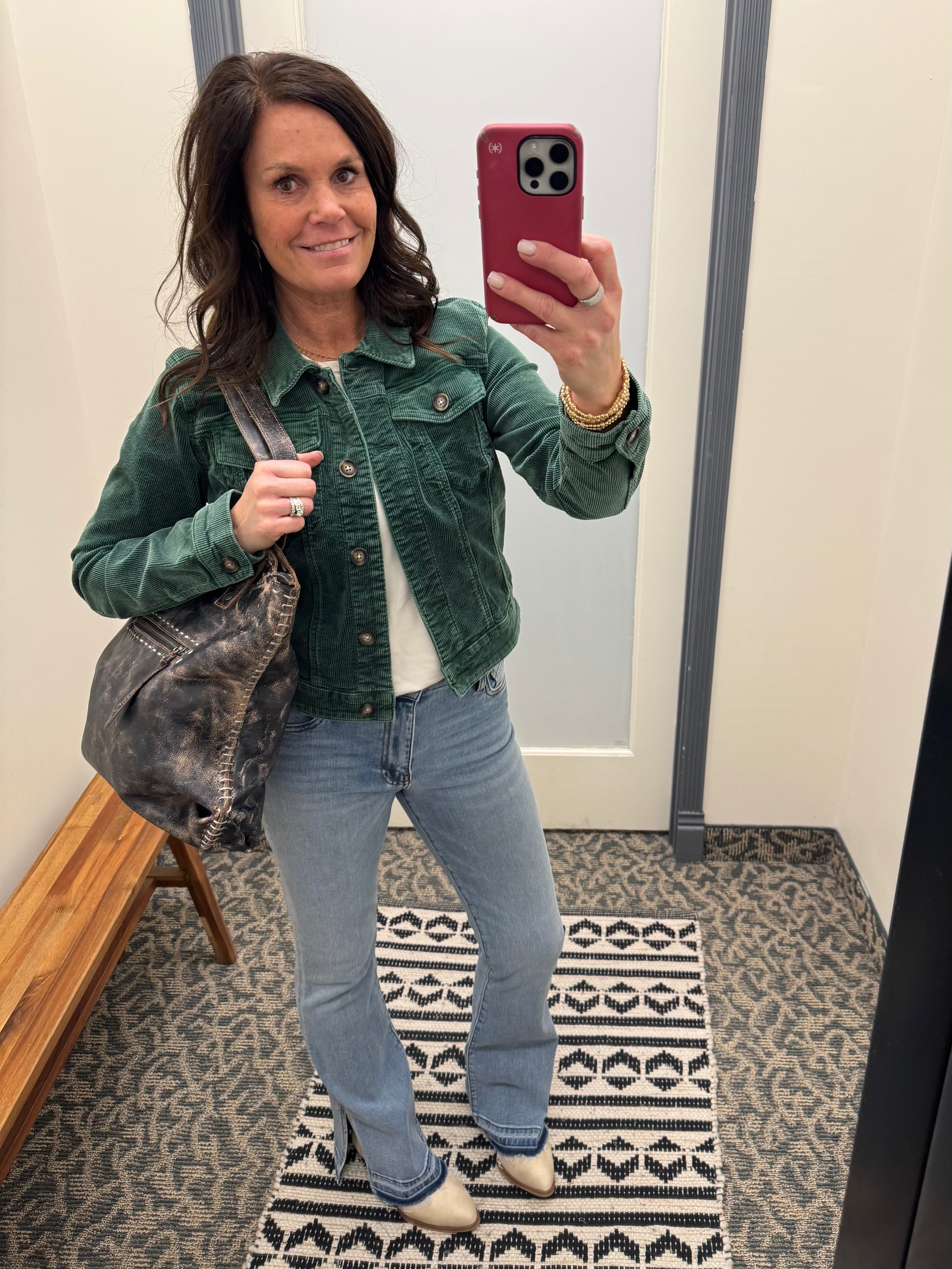 Green Julie Corduroy Jacket (Kut) Outerwear- Jackets KUT FROM THE KLOTH