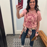 Pink Second Rodeo Tee Top - Tee GIRL DANGEROUS