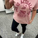 Pink Second Rodeo Tee Top - Tee GIRL DANGEROUS