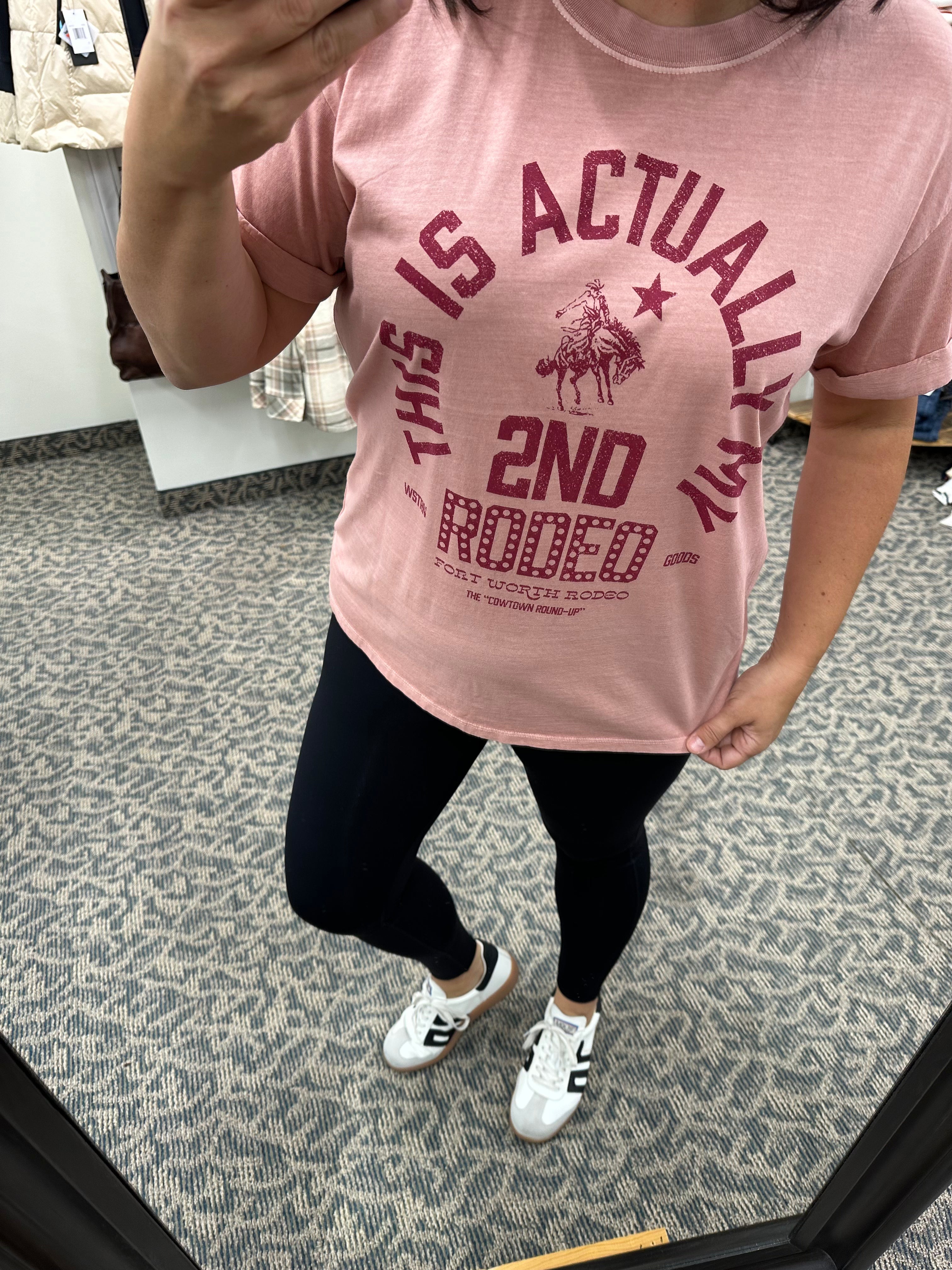 Pink Second Rodeo Tee Top - Tee GIRL DANGEROUS