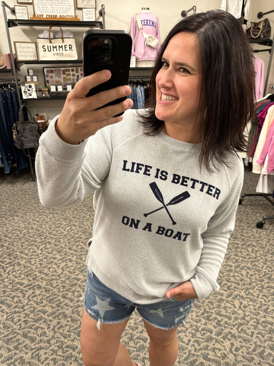 Grey On A Boat Sweatshirt