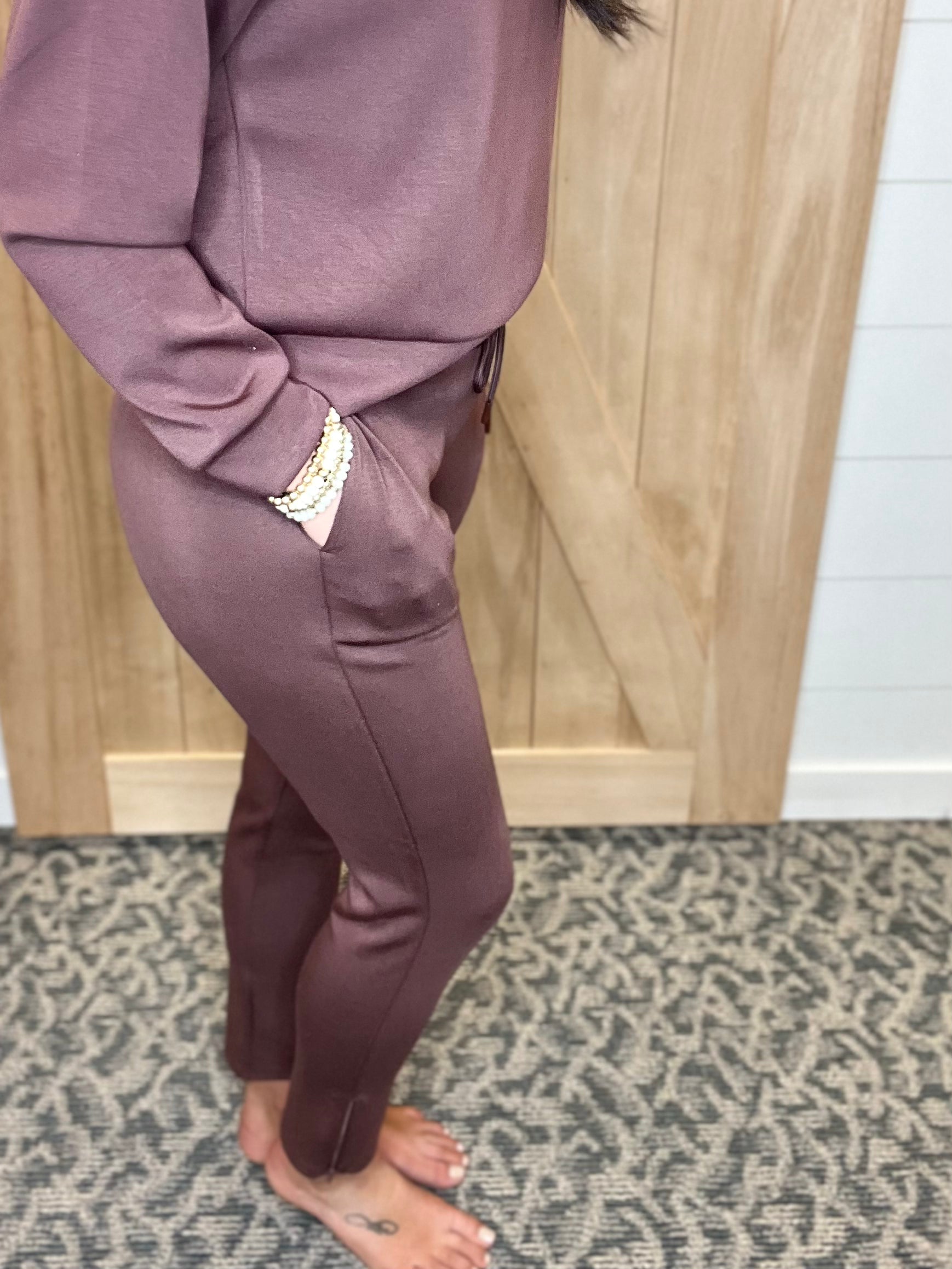 Cherrywood Zip Jogger Bottoms- Joggers THREAD & SUPPLY