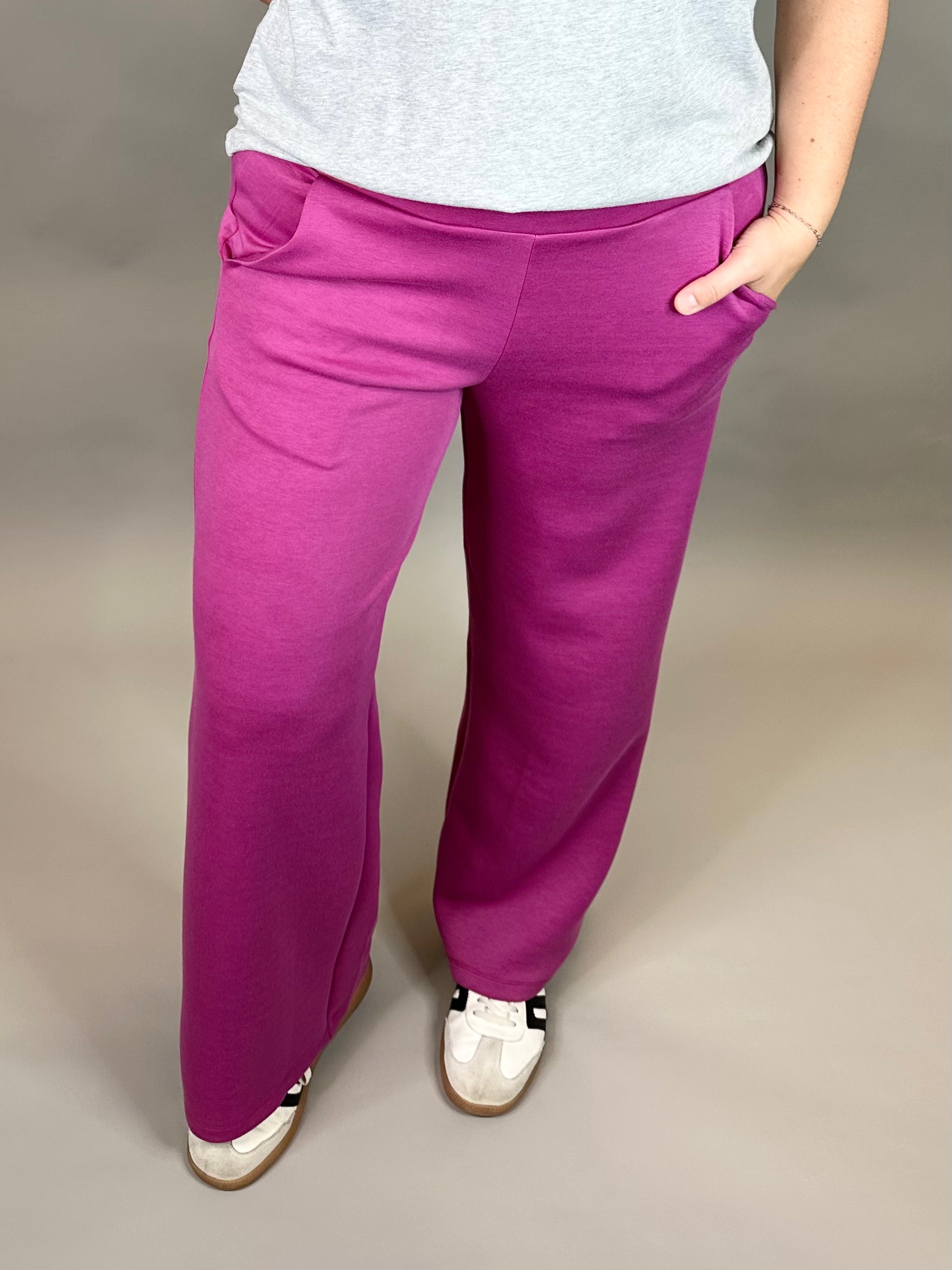 Magenta Resort Pants Bottom- Pants DEAR SCARLETT