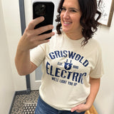 Cream Griswold Electric Well Light T graphic t-shirt KISSED APPAREL
