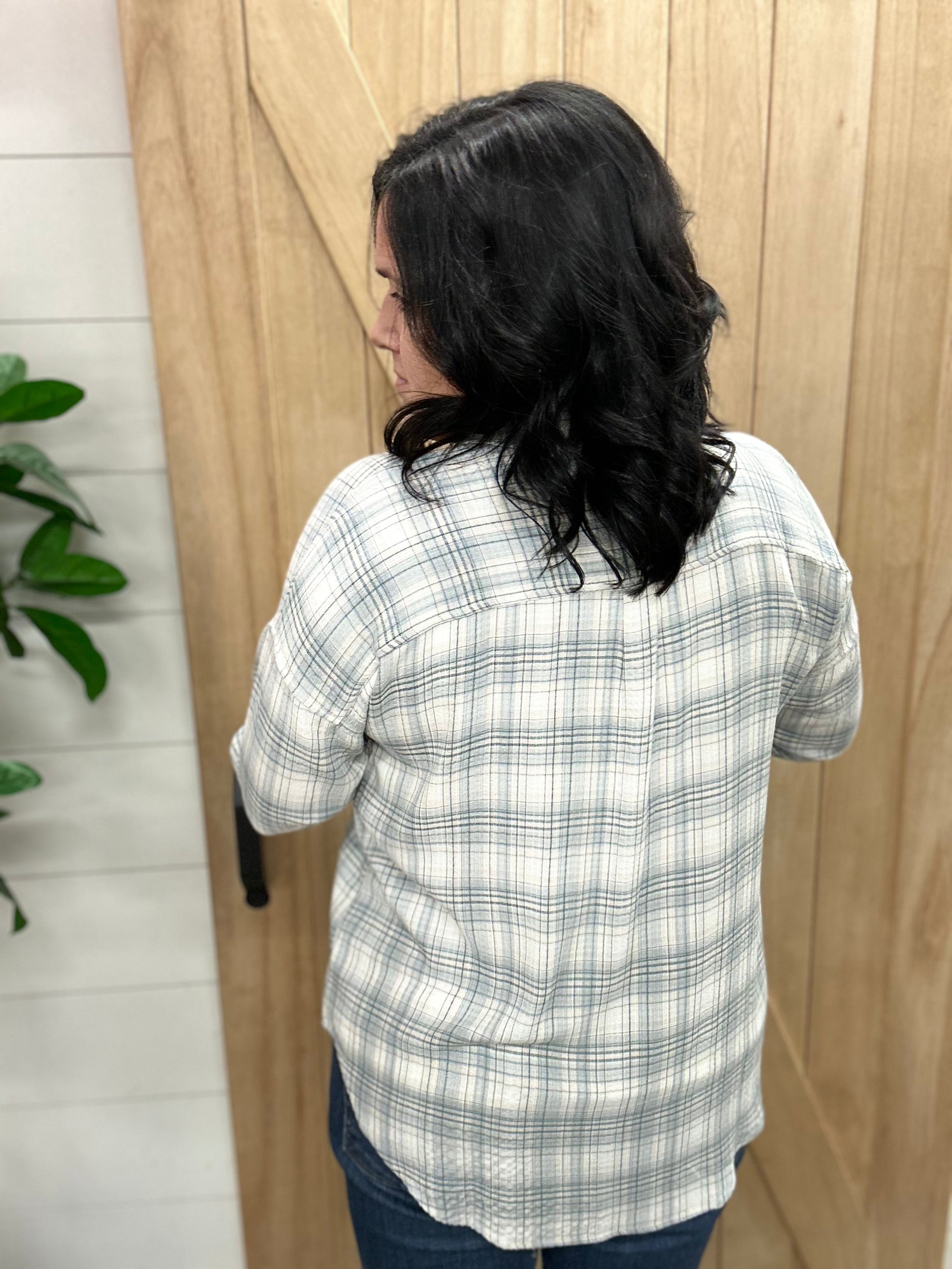 Leetonia Long Sleeve Boyfriend Shirt Tops - Button Ups FLAG AND ANTHEM