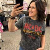 AC/DC Black Mineral Tee Tops- Tees AMERICAN NEEDLE