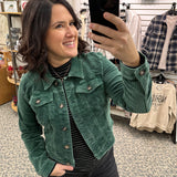 Green Julie Corduroy Jacket (Kut) Outerwear- Jackets KUT FROM THE KLOTH