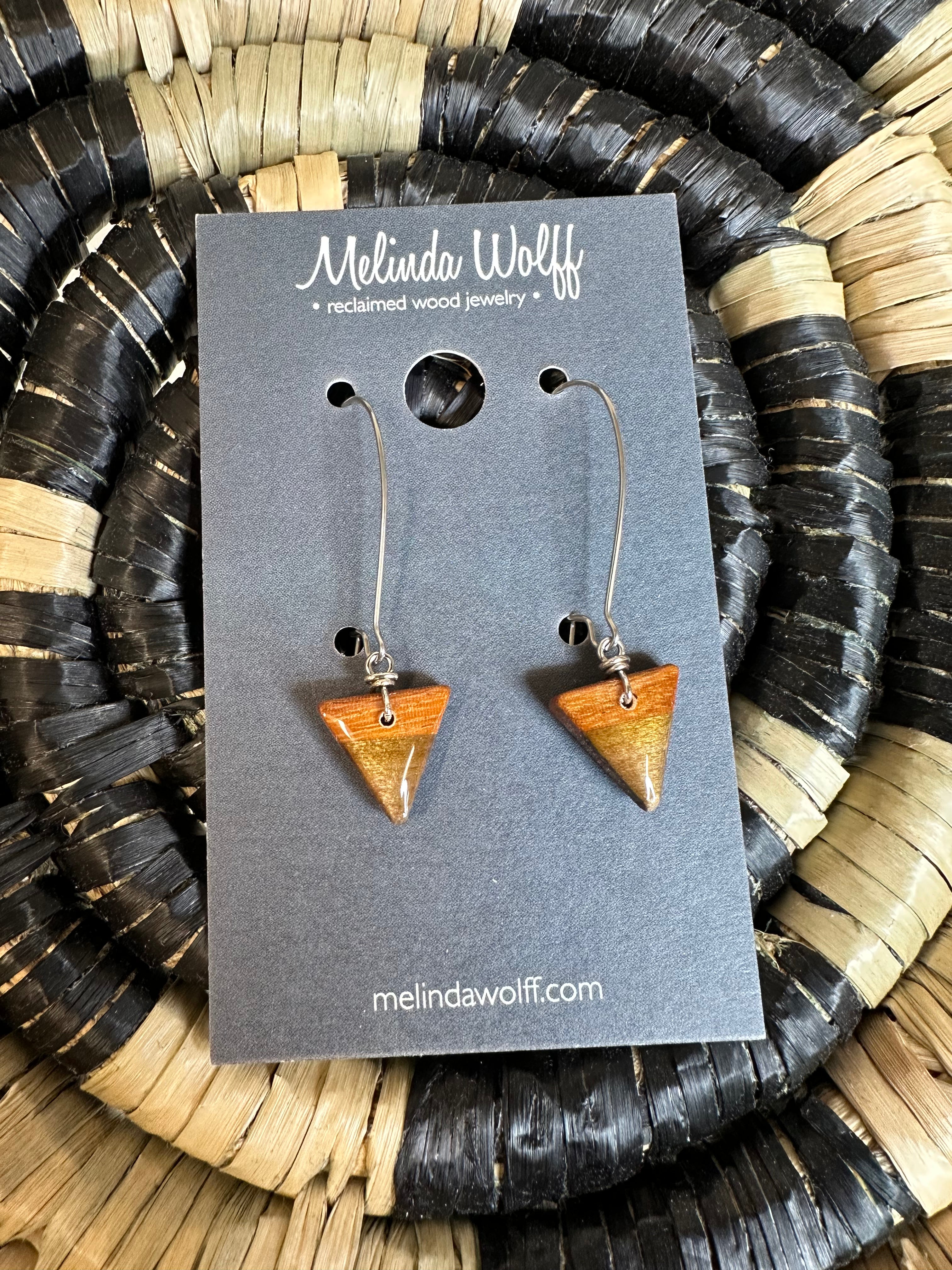 Reclaimed Wood Earrings (E14) Jewelry - Earrings MELINDA WOLFF