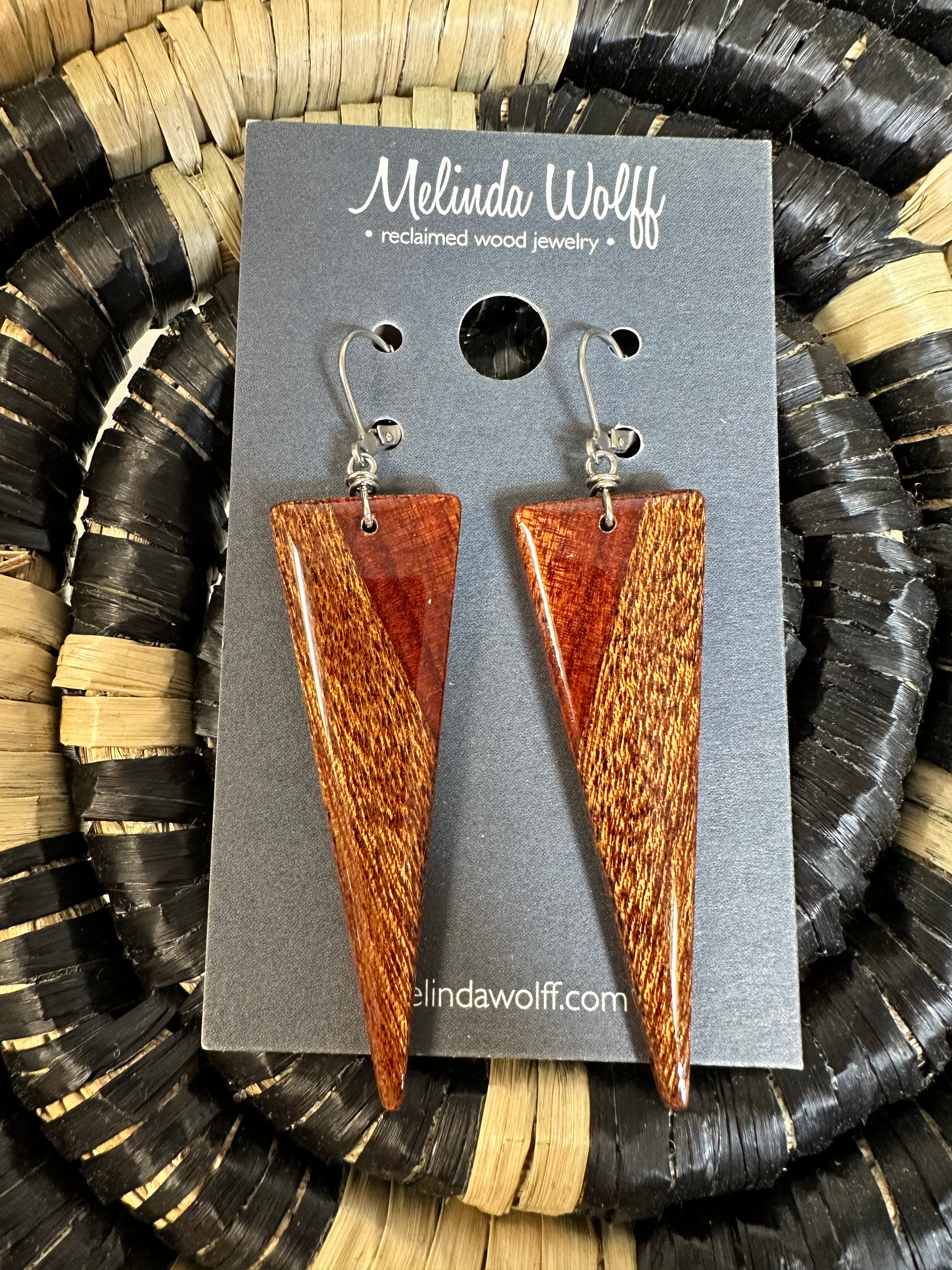 Reclaimed Wood Earrings (E18) Jewelry - Earrings MELINDA WOLFF