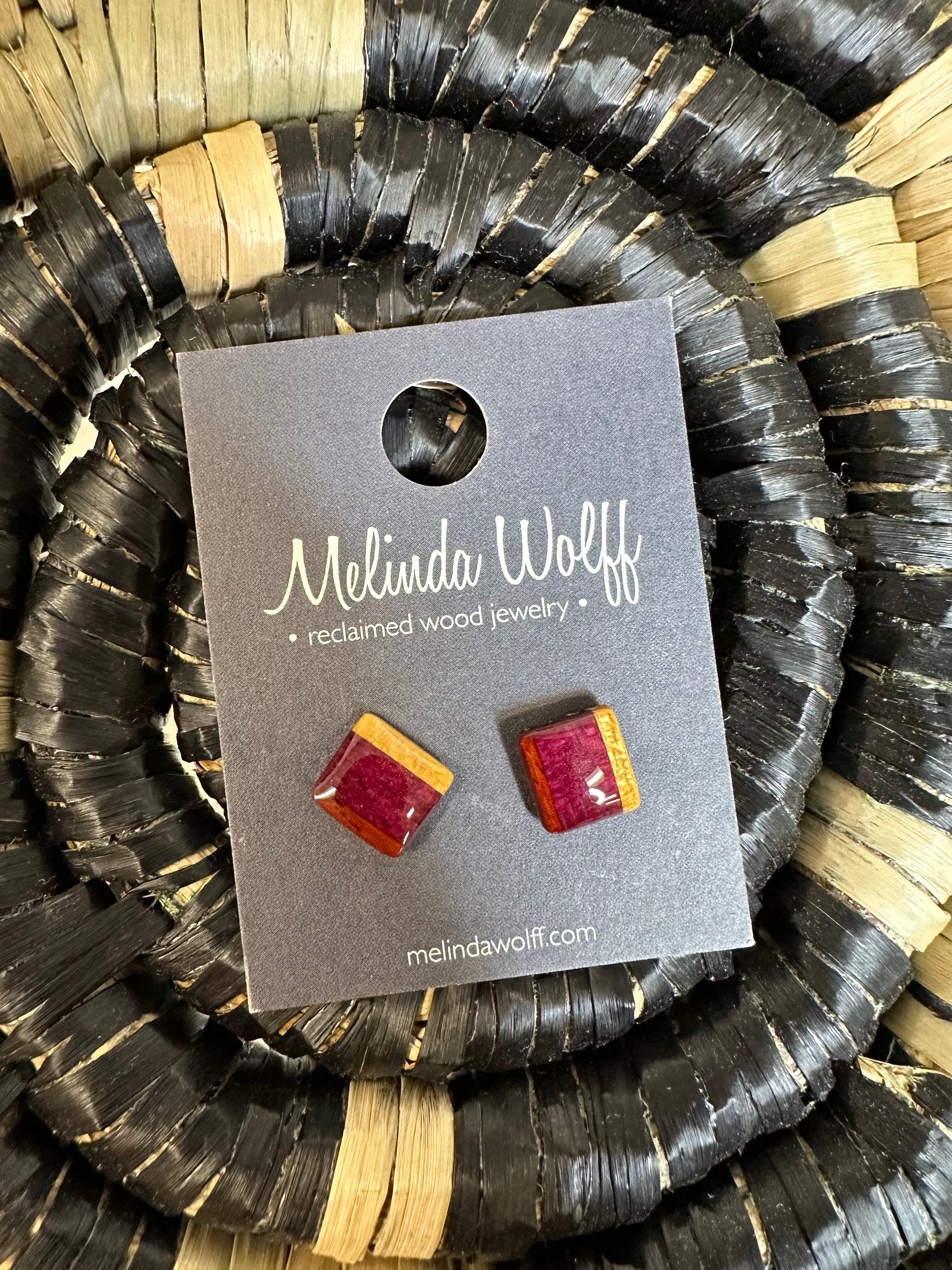 Reclaimed Wood Earrings (E2) Jewelry - Earrings MELINDA WOLFF