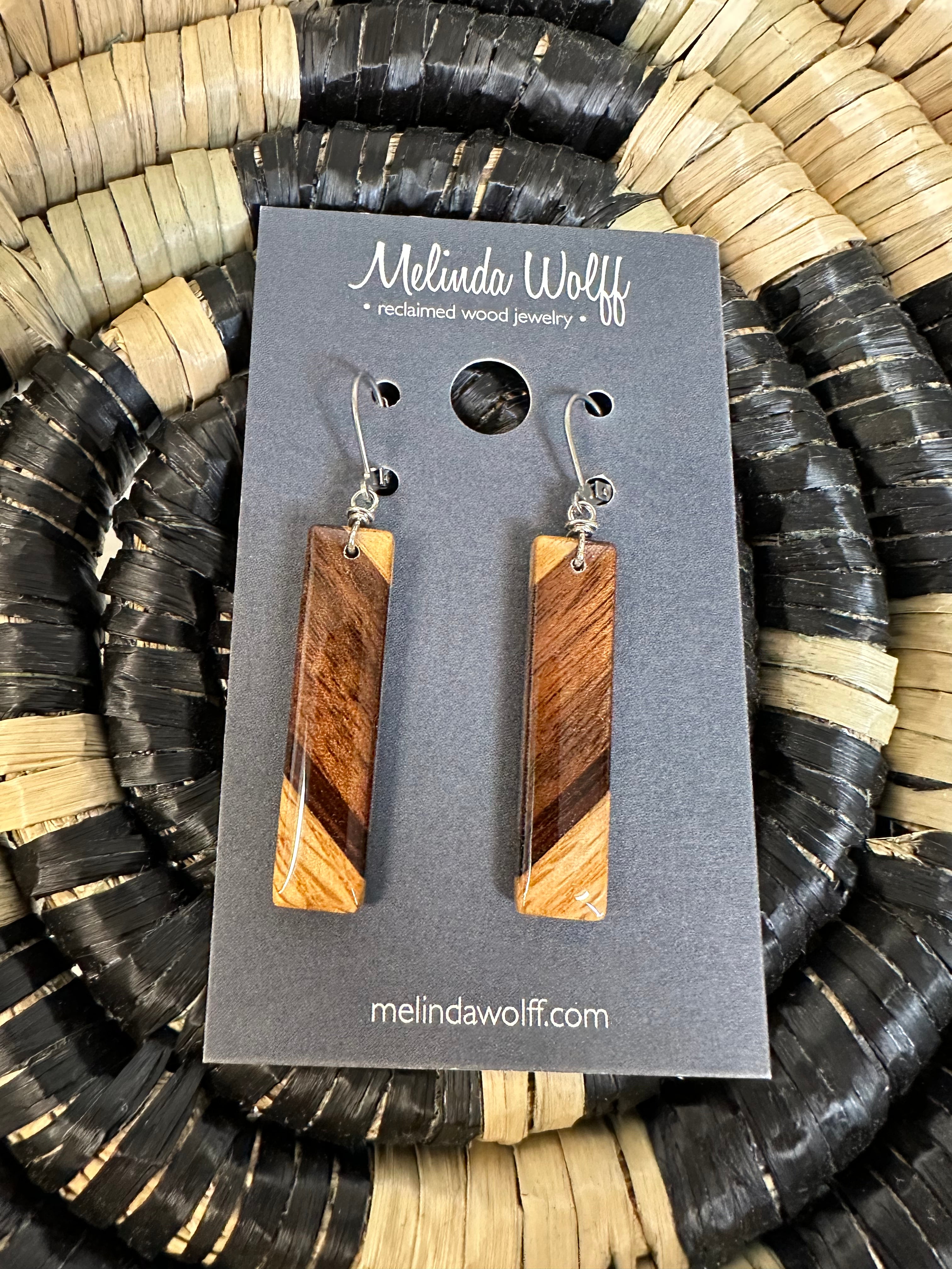 Reclaimed Wood Earrings (E8) Jewelry - Earrings MELINDA WOLFF