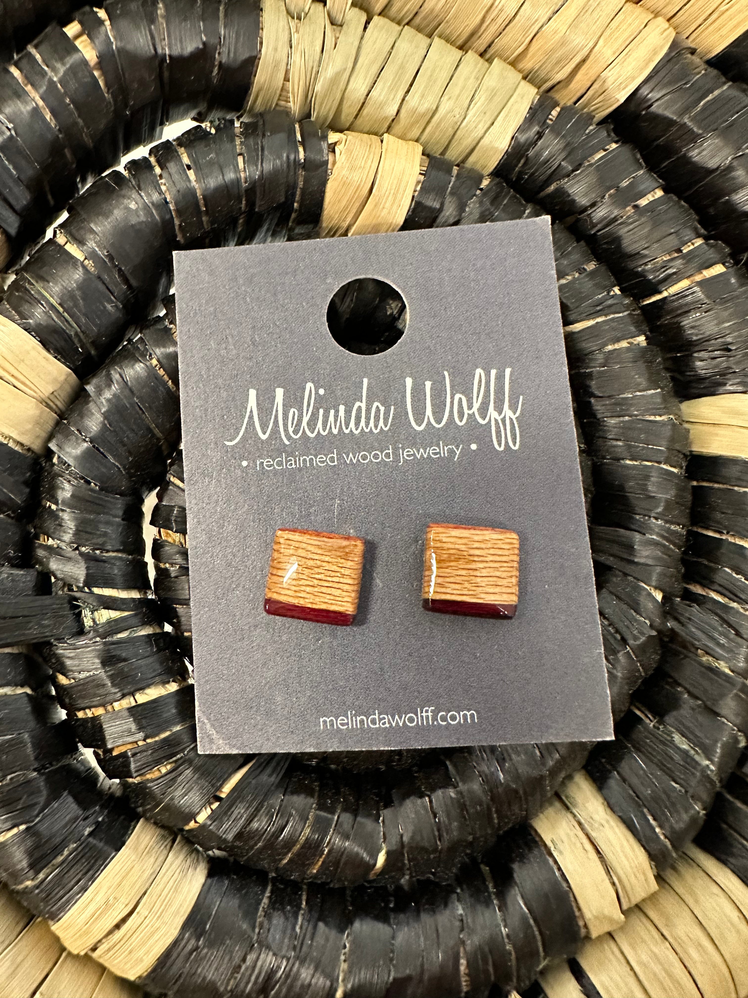 Reclaimed Wood Earrings (E2A) Jewelry - Earrings MELINDA WOLFF