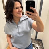 Slate Scuba Half Zip Top Tops- Tees WISHLIST