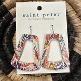 Multi Color Geo Rectangle Earrings Jewelry - Earrings St. Peter Hardware