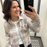 Pink, Gray & Tan Plaid Markus Button Up Tops - Button Ups PANACHE