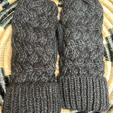 Black Knit MIttens Accessories - Hat PANACHE