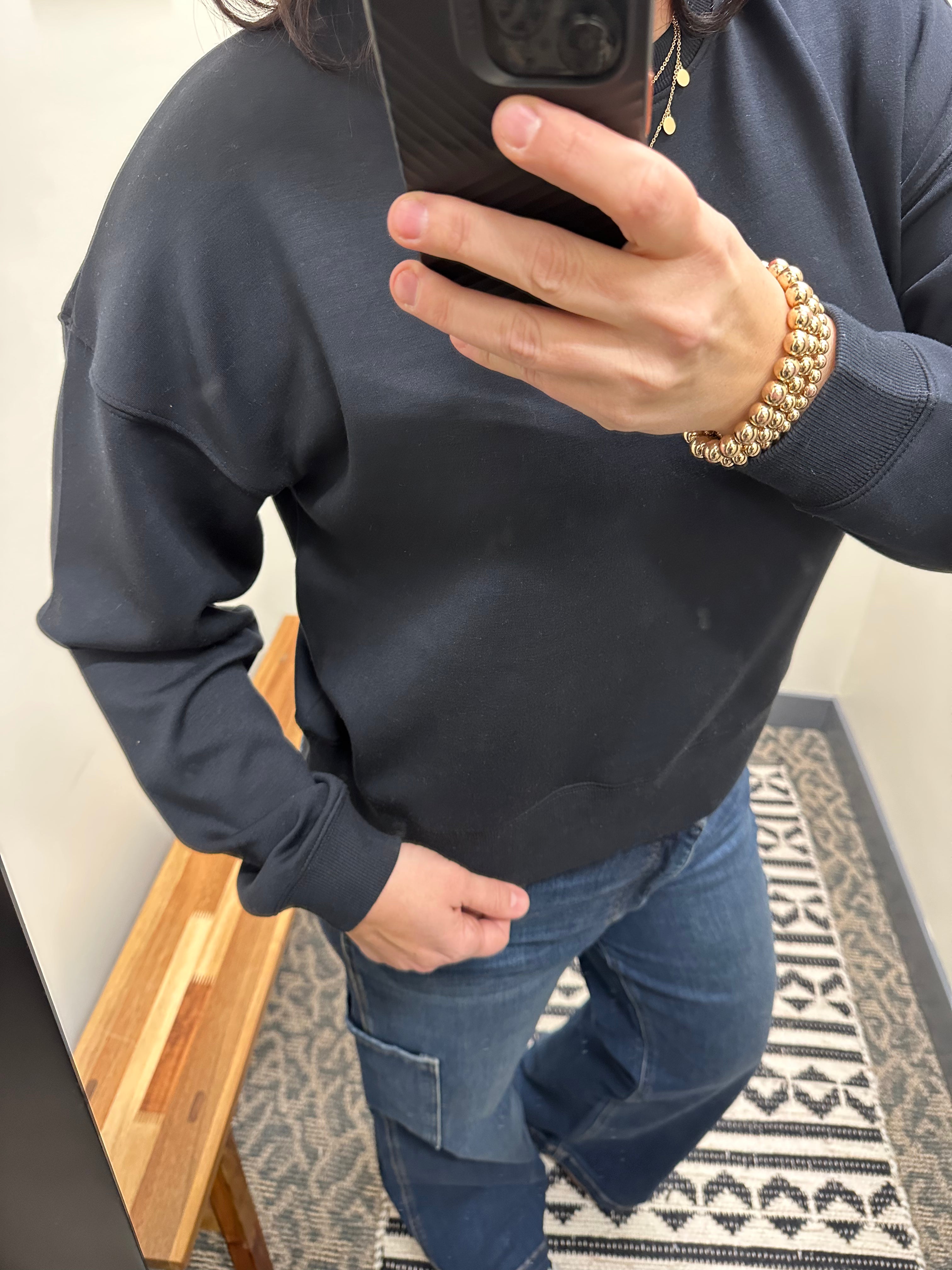 Black Martina Top Top - Sweatshirt THREAD & SUPPLY