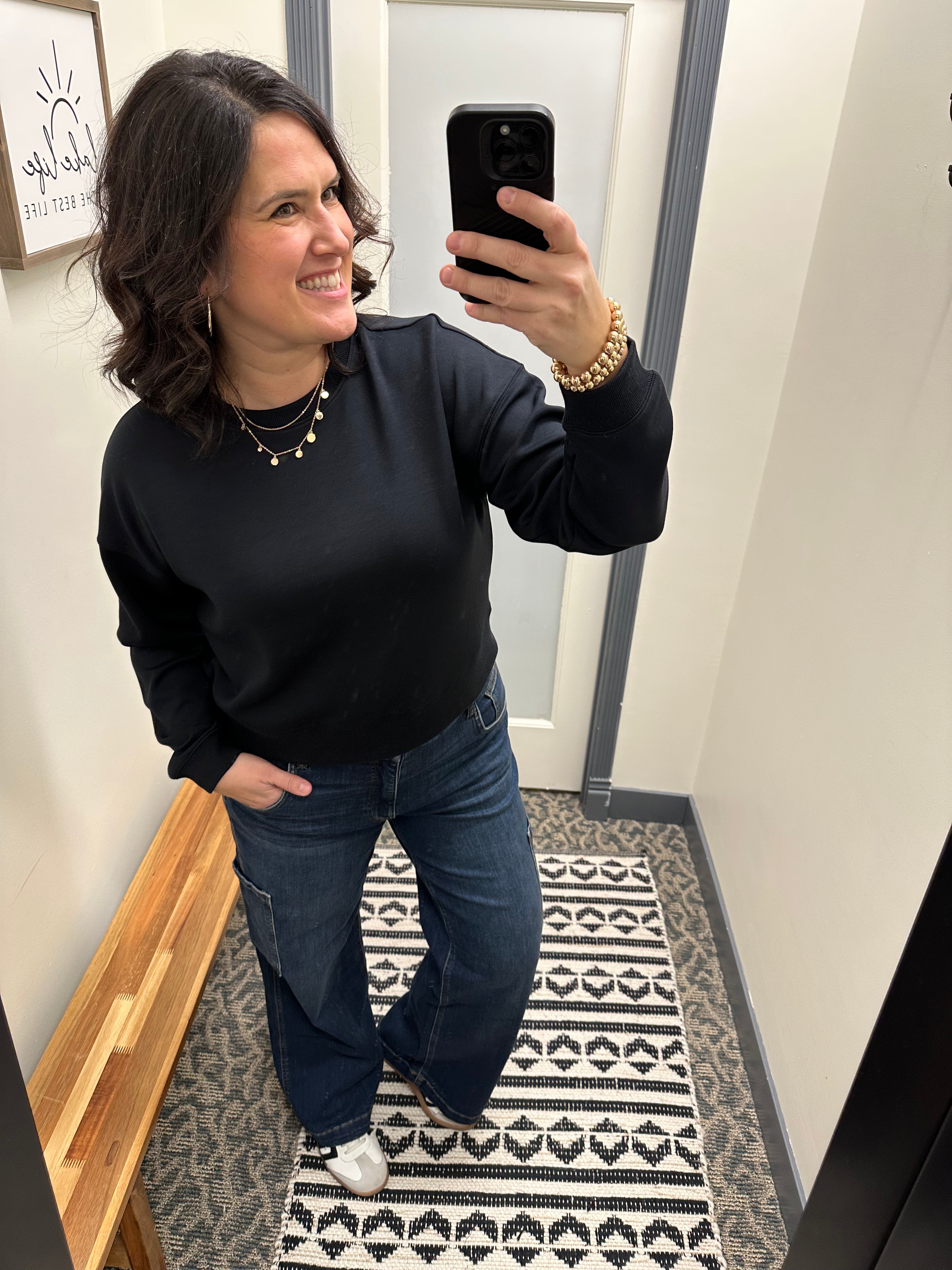 Black Martina Top Top - Sweatshirt THREAD & SUPPLY