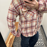Pink Hooded Button Down Shacket Outerwear- Jackets STACCATO