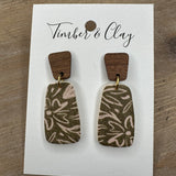 Trapezoid Olive Clay Earrings Jewelry - Earrings Timber & Clay