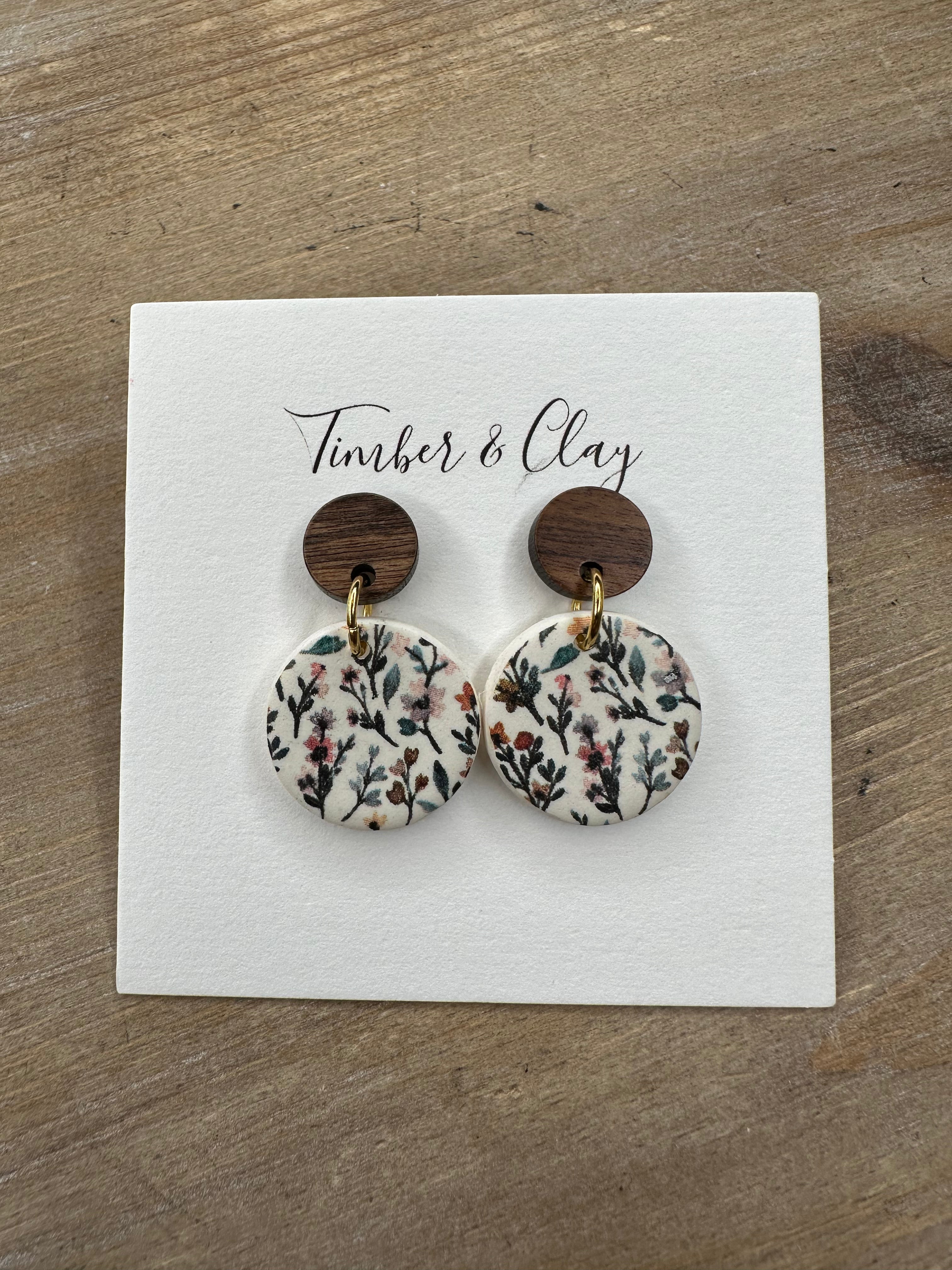 Small Floral Earrings Jewelry - Earrings Timber & Clay