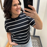 Black Stripe Corrie Tee Tops- Tees THREAD & SUPPLY