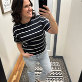 Black Stripe Corrie Tee Tops- Tees THREAD & SUPPLY
