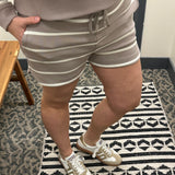 Mushroom Stripe Rosie Shorts Bottoms - Shorts THREAD & SUPPLY