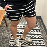 Black Stripe Rosie Shorts Bottoms - Shorts THREAD & SUPPLY