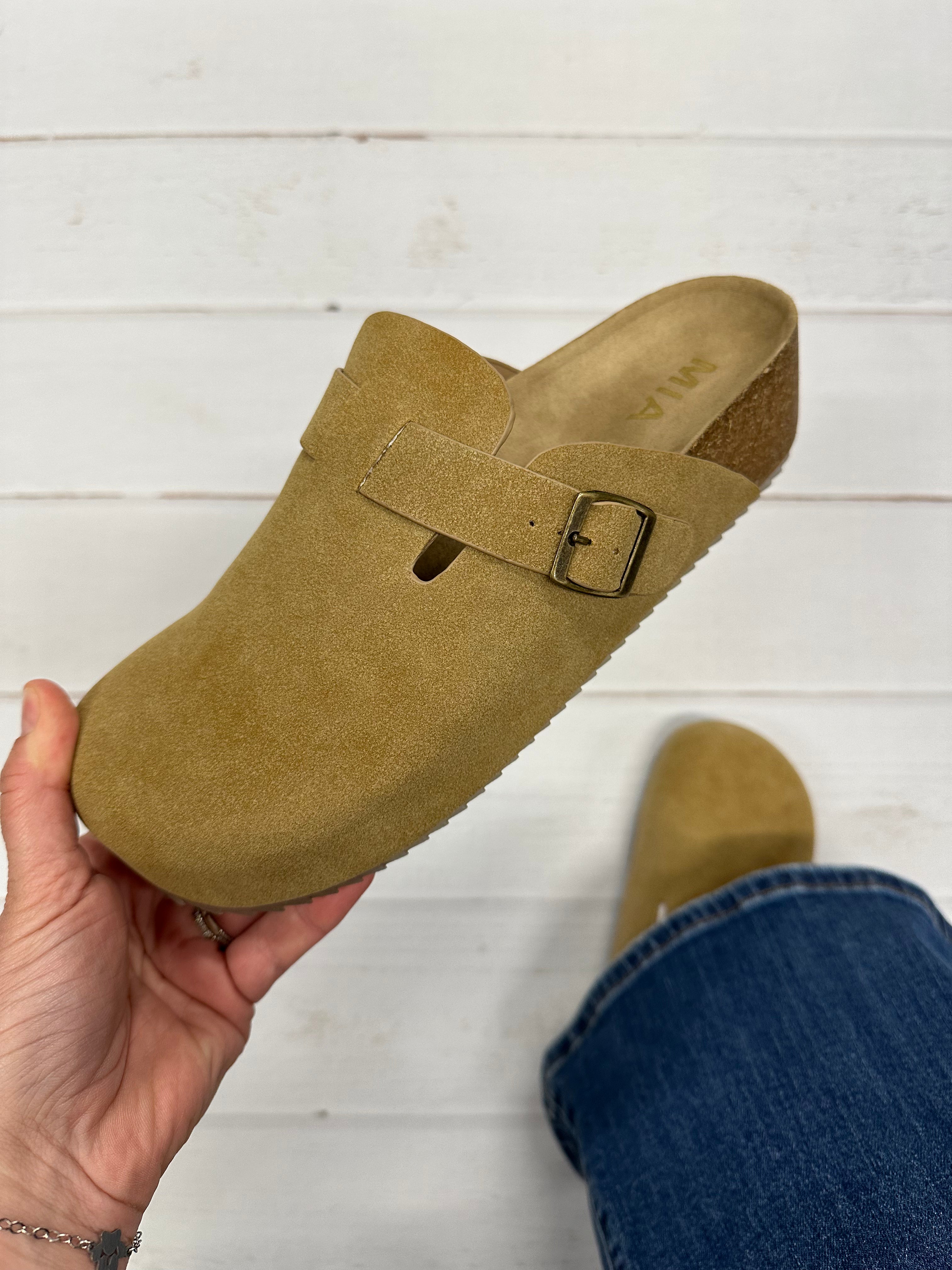 Taupe Qwest Mule Shoes - Mules MIA