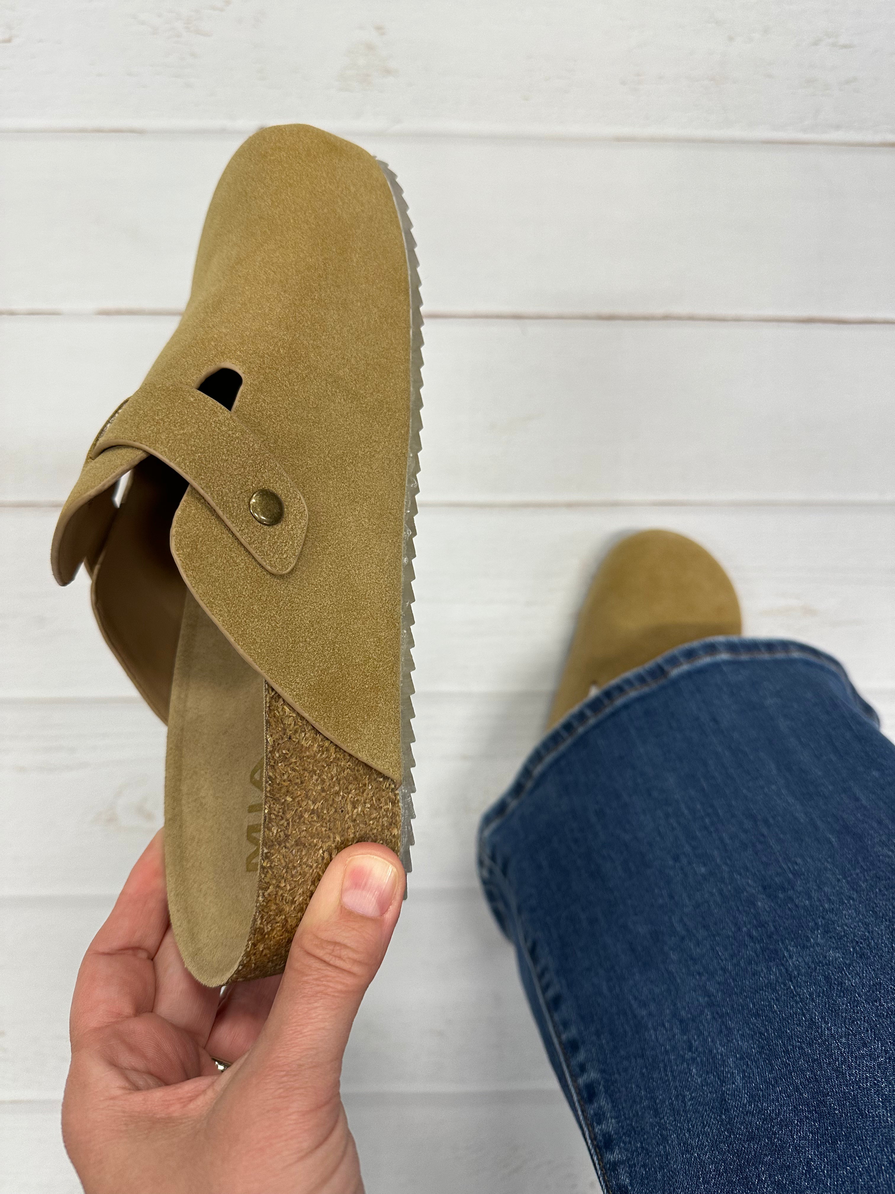 Taupe Qwest Mule Shoes - Mules MIA