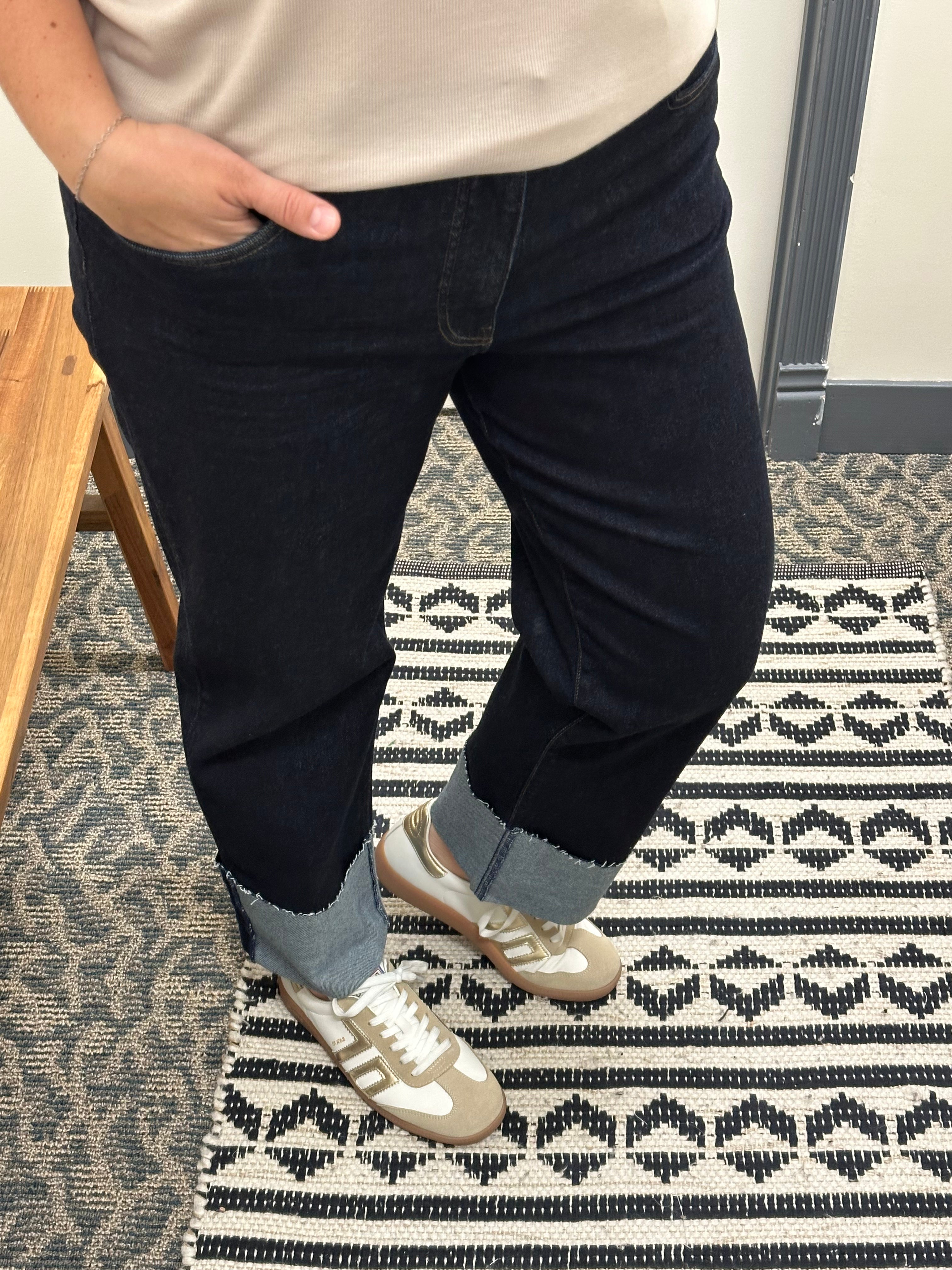 Fay Kindled Cuffed Straight Leg Bottom- Pants KUT FROM THE KLOTH