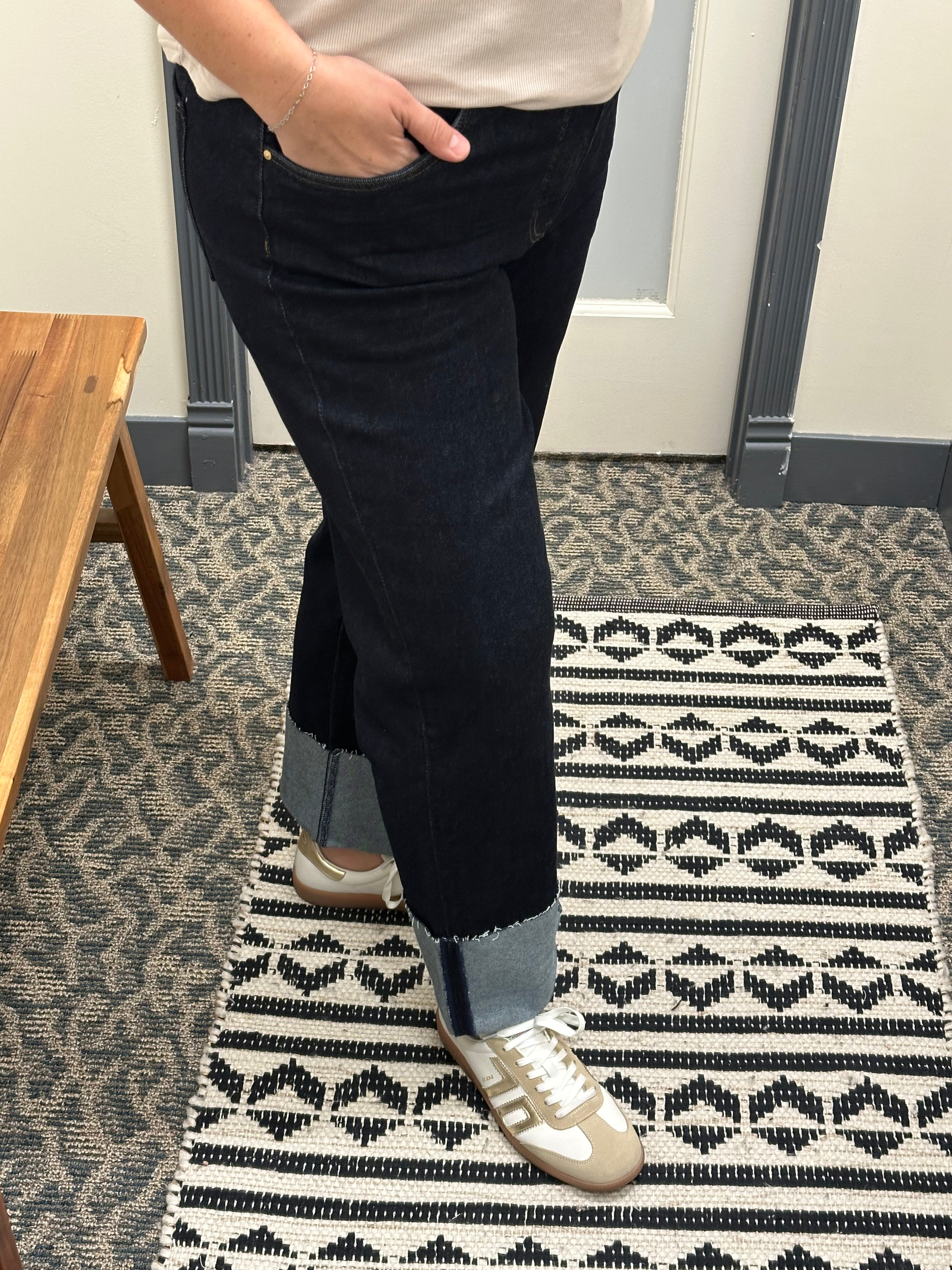 Fay Kindled Cuffed Straight Leg Bottom- Pants KUT FROM THE KLOTH