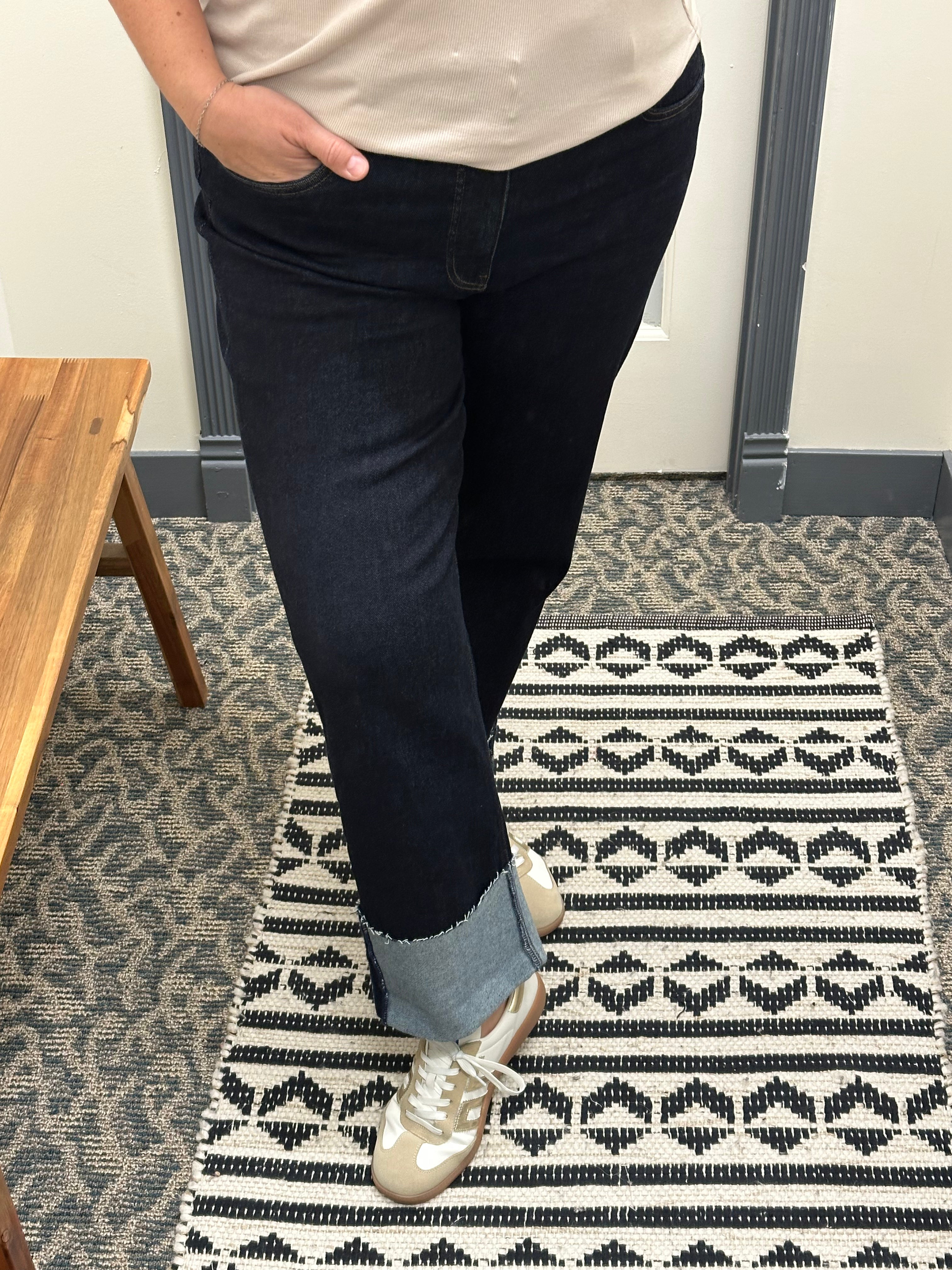 Fay Kindled Cuffed Straight Leg Bottom- Pants KUT FROM THE KLOTH